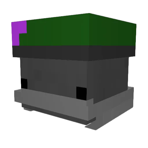 punr Minecraft avatar head, 3D render
