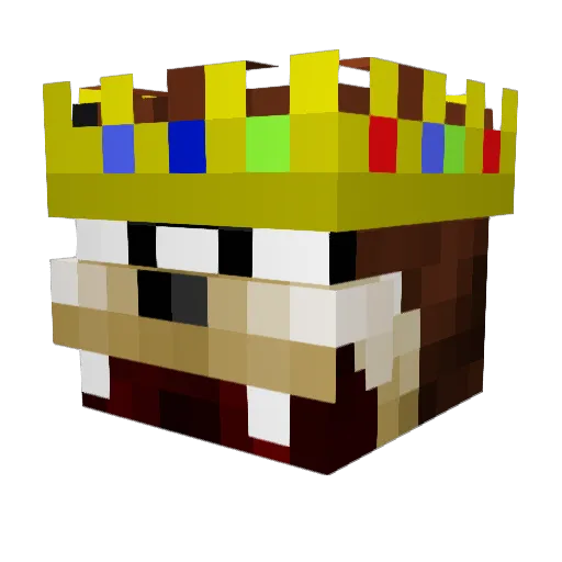 puntball Minecraft avatar head, 3D render