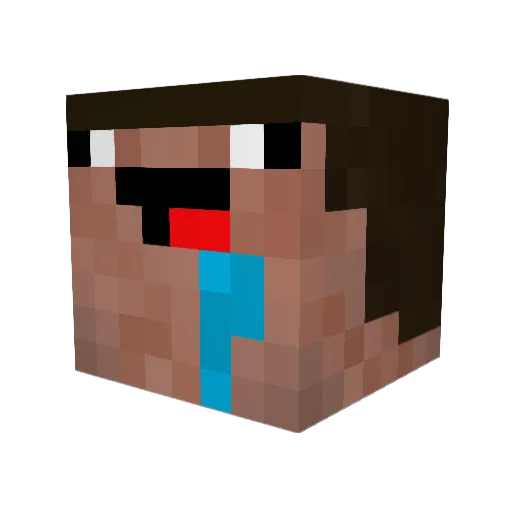 puopto Minecraft avatar head, 3D render