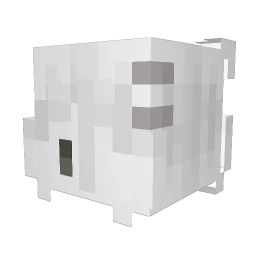pupariya Minecraft avatar head, 3D render