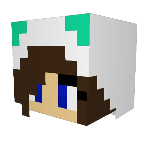 pupcake77 Minecraft avatar head, 3D render