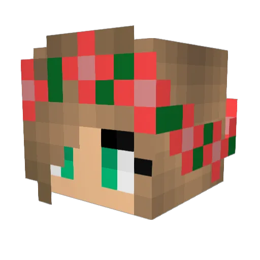 pupcycle Minecraft avatar head, 3D render