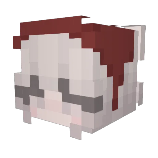 pupmourn Minecraft avatar head, 3D render