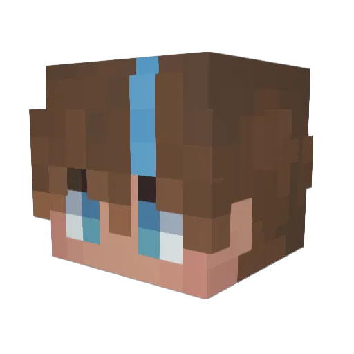 pupnubs Minecraft avatar head, 3D render