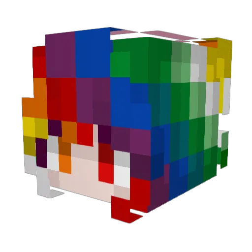 pupp23 Minecraft avatar head, 3D render