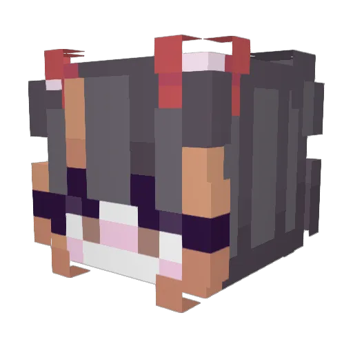 puppimi Minecraft avatar head, 3D render