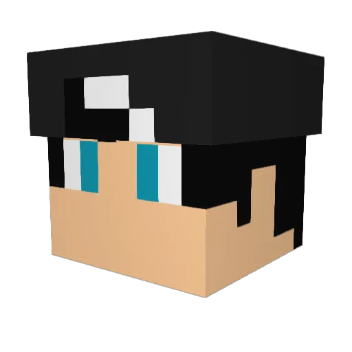 puppy_luppy Minecraft avatar head, 3D render
