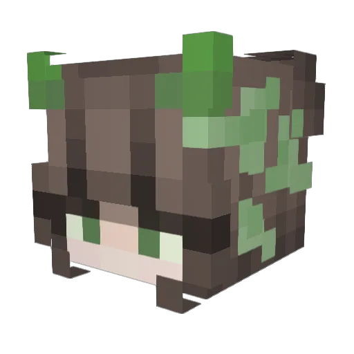puppy_rin Minecraft avatar head, 3D render