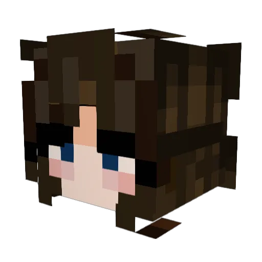 puppyace Minecraft avatar head, 3D render