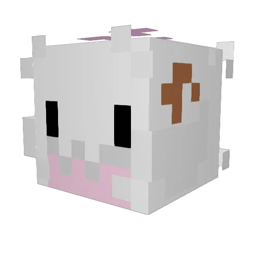 puppyandcat Minecraft avatar head, 3D render