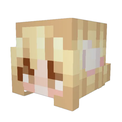 puppybatz Minecraft avatar head, 3D render
