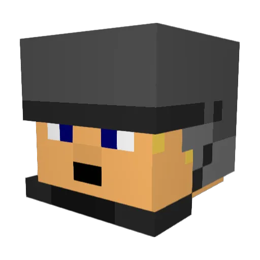 puppyluv7 Minecraft avatar head, 3D render