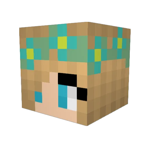 puppyluvs3 Minecraft avatar head, 3D render