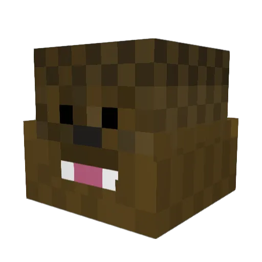 puppyskull Minecraft avatar head, 3D render