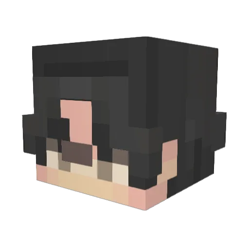 puppystag Minecraft avatar head, 3D render