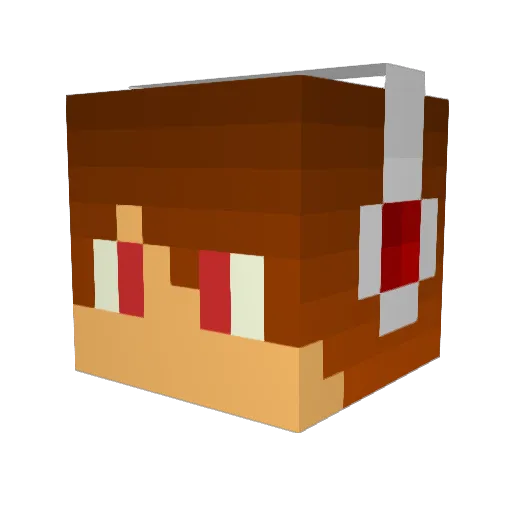 puppythunder Minecraft avatar head, 3D render