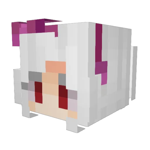 puppywa Minecraft avatar head, 3D render