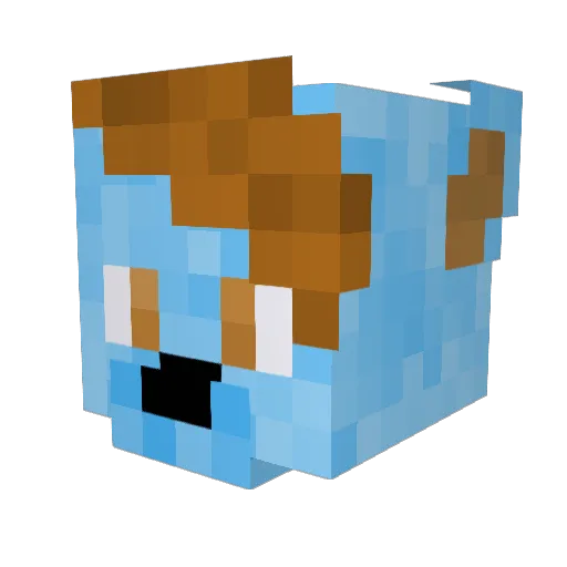 puprambocraft Minecraft avatar head, 3D render