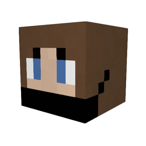 pups1073 Minecraft avatar head, 3D render