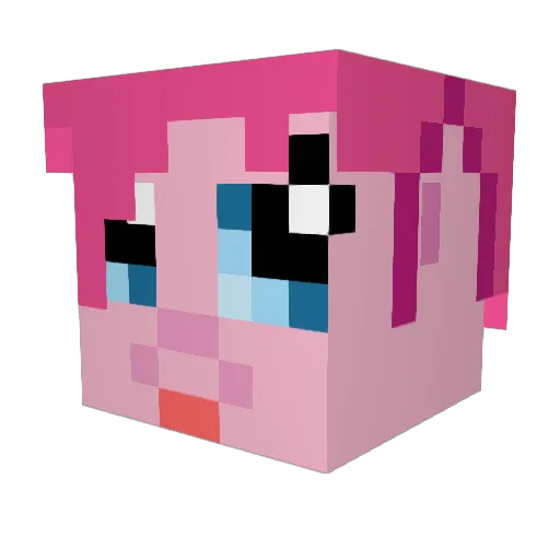 pups3 Minecraft avatar head, 3D render