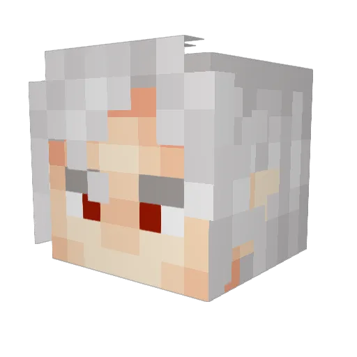 pupsi7i7 Minecraft avatar head, 3D render