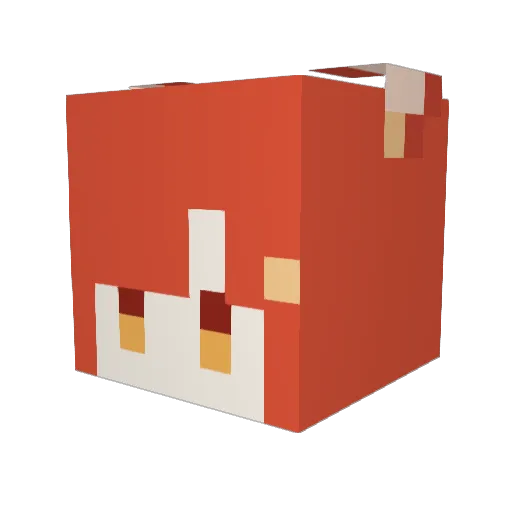 pupu77 Minecraft avatar head, 3D render