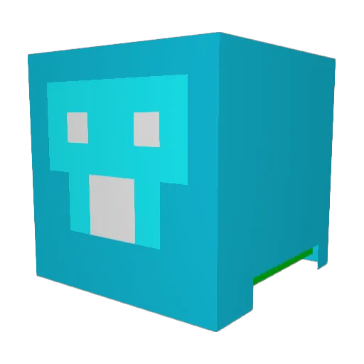 pupuliu Minecraft avatar head, 3D render