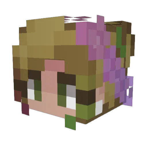 pupy_crazy Minecraft avatar head, 3D render