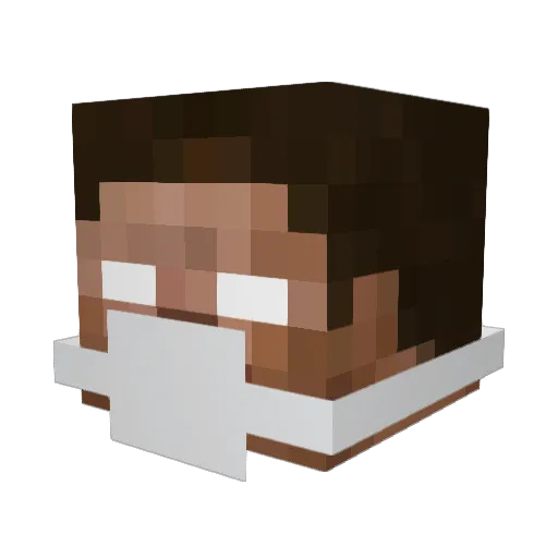 puradox Minecraft avatar head, 3D render