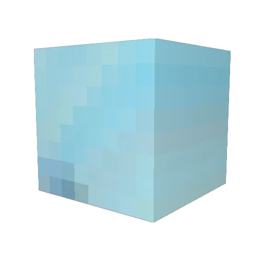 purapuri Minecraft avatar head, 3D render
