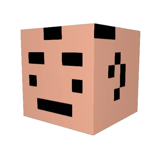 puratan Minecraft avatar head, 3D render