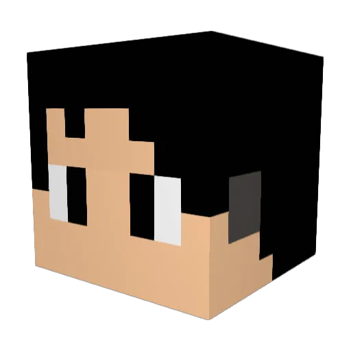purazum Minecraft avatar head, 3D render