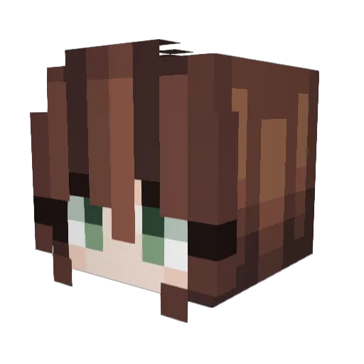 purbleplace123 Minecraft avatar head, 3D render