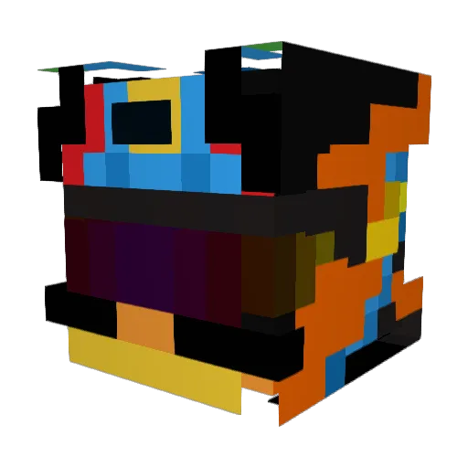 pure1gamer Minecraft avatar head, 3D render