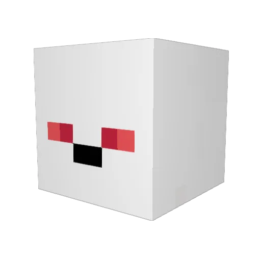 pure_chaos Minecraft avatar head, 3D render