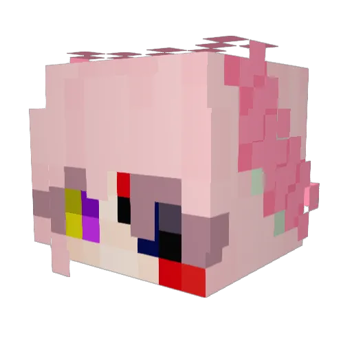 pure_entr0py Minecraft avatar head, 3D render