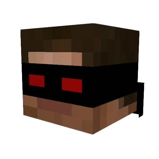 pureglitch Minecraft avatar head, 3D render