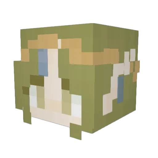 puresign Minecraft avatar head, 3D render