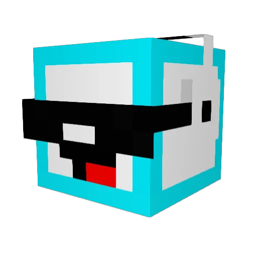 puresword Minecraft avatar head, 3D render