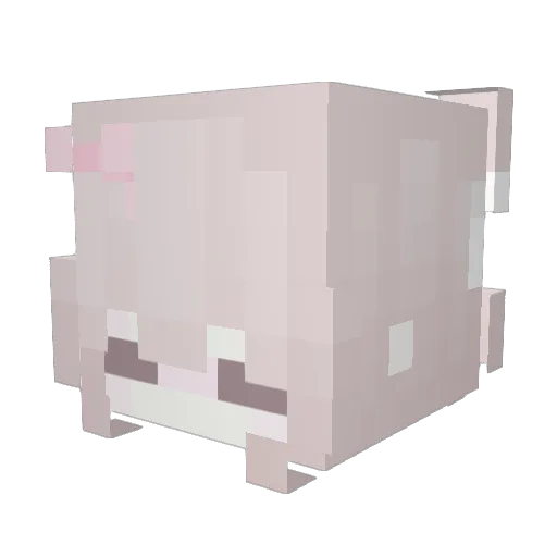 purfled Minecraft avatar head, 3D render