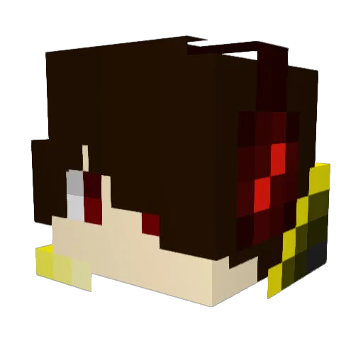 purified19 Minecraft avatar head, 3D render