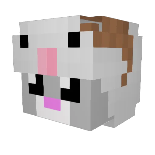 purim Minecraft avatar head, 3D render