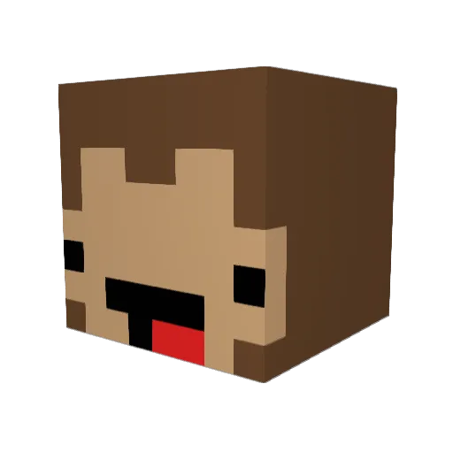 puripuriprisonr Minecraft avatar head, 3D render