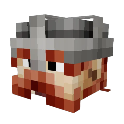 puritybard Minecraft avatar head, 3D render