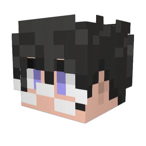 purotozero Minecraft avatar head, 3D render