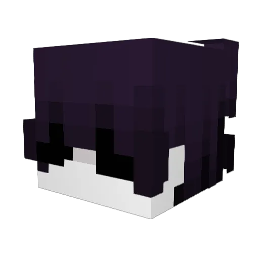 purp0see Minecraft avatar head, 3D render
