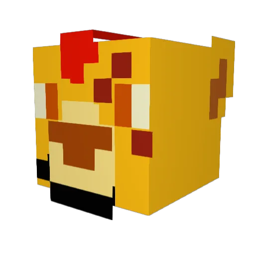 purphee Minecraft avatar head, 3D render