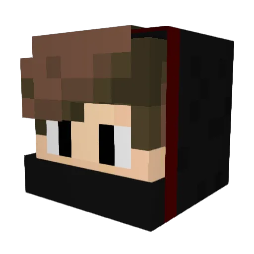 purpl3wings Minecraft avatar head, 3D render