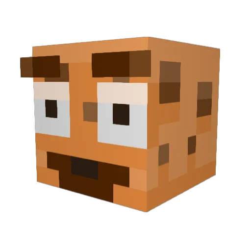 purple123 Minecraft avatar head, 3D render