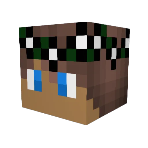 purple627 Minecraft avatar head, 3D render